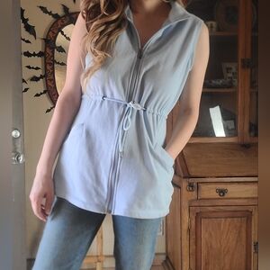 Ugg Light Blue Full Zip Vest Size Medium